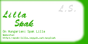 lilla spak business card